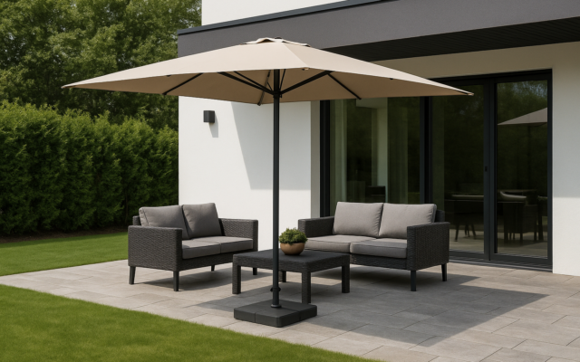 Prostokątny parasol tarasowy 3×2 m – kompaktowe rozwiązanie do ogrodu